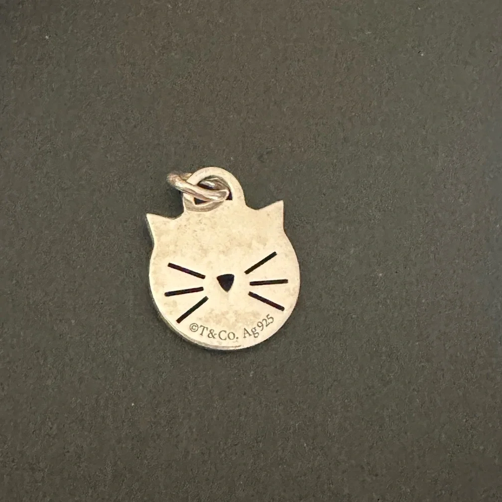 Tiffany & Co. Sterling Silver Cat Head Pet ID Charm - Silver